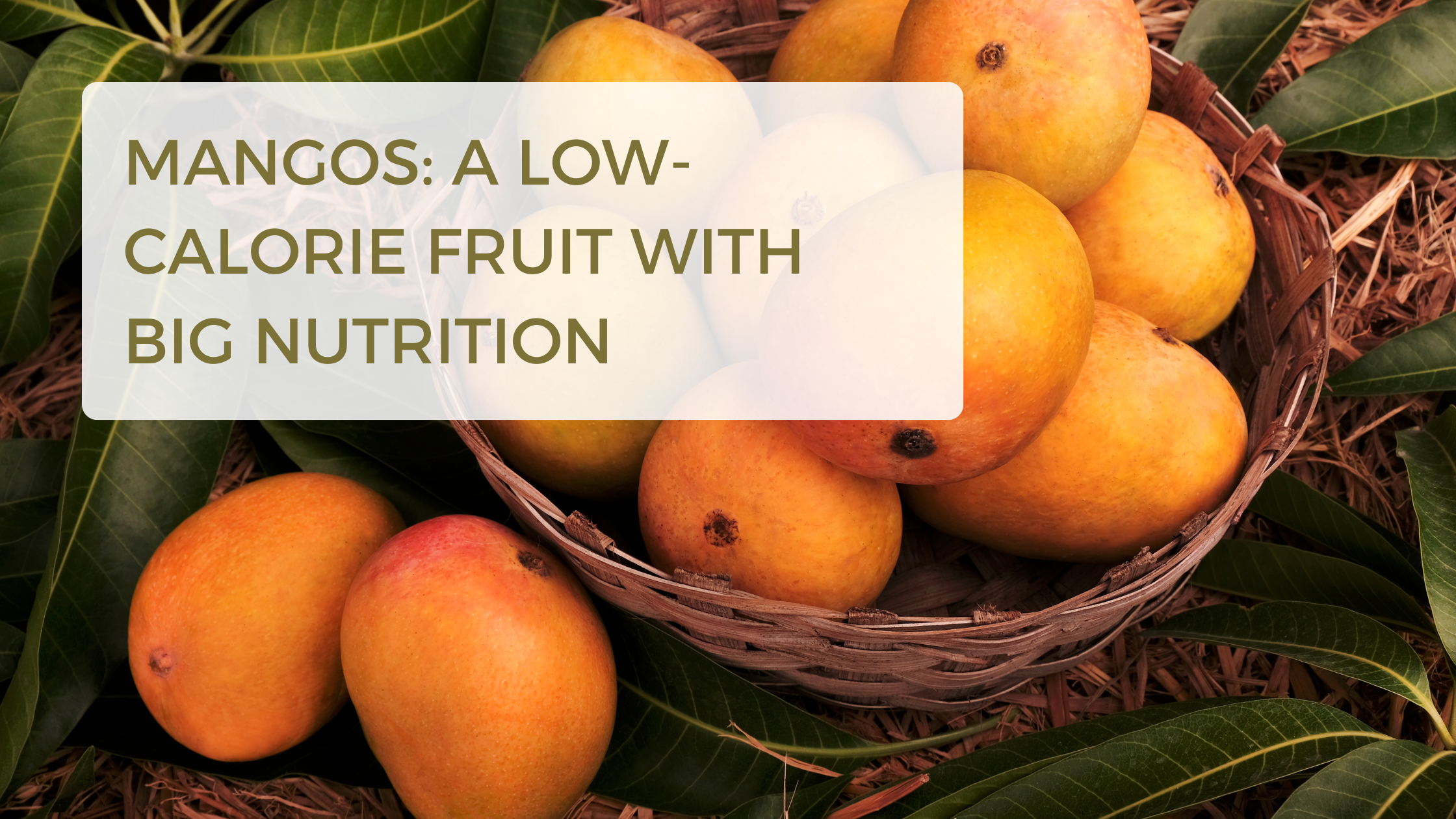 Mangos: A Low-Calorie Fruit with Big Nutrition