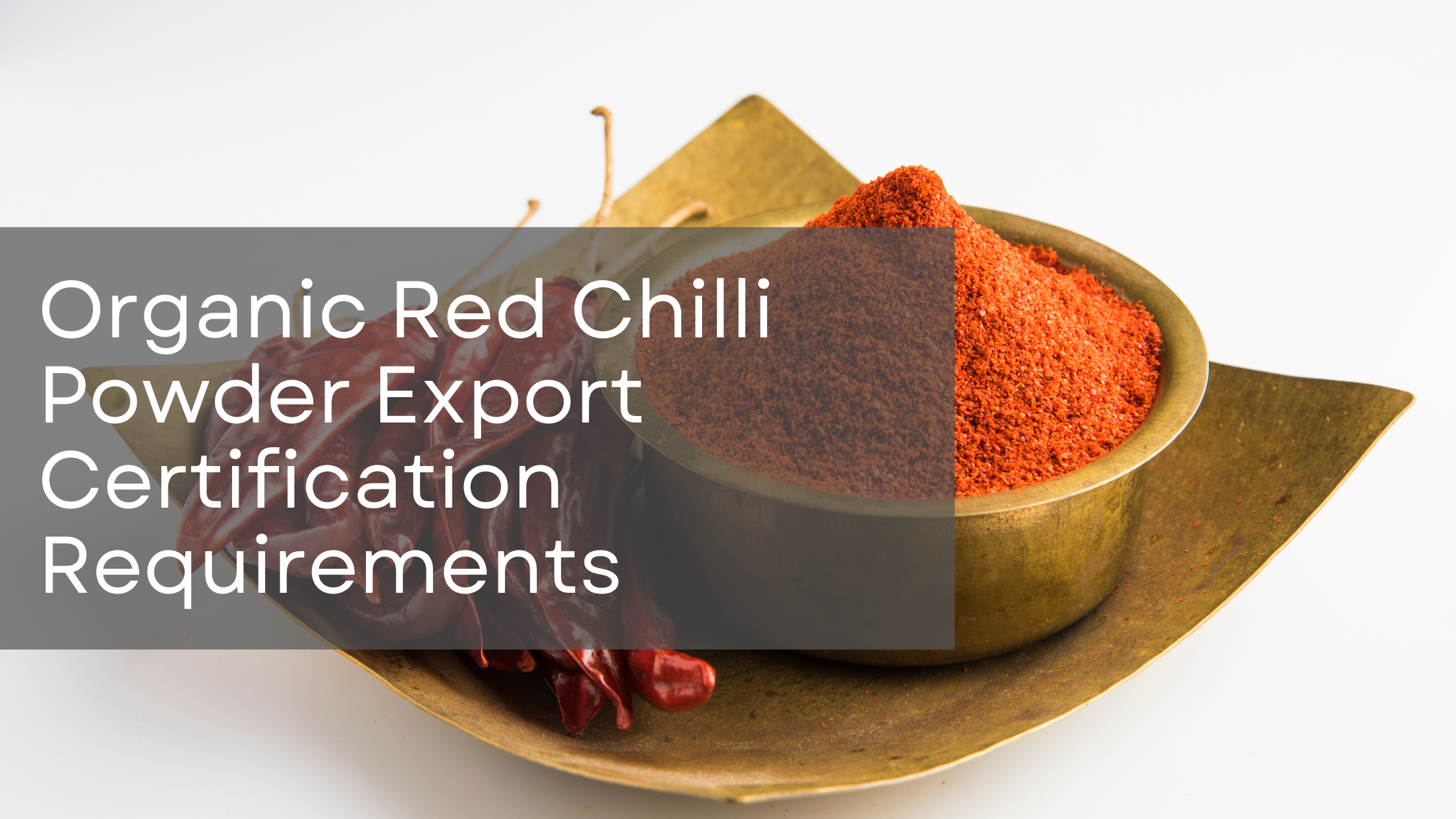 Organic Red Chilli Powder Export Certification Requirements